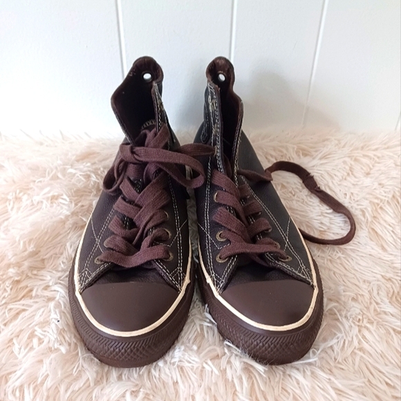 Leather Converse - Mens 9 - Picture 7 of 9